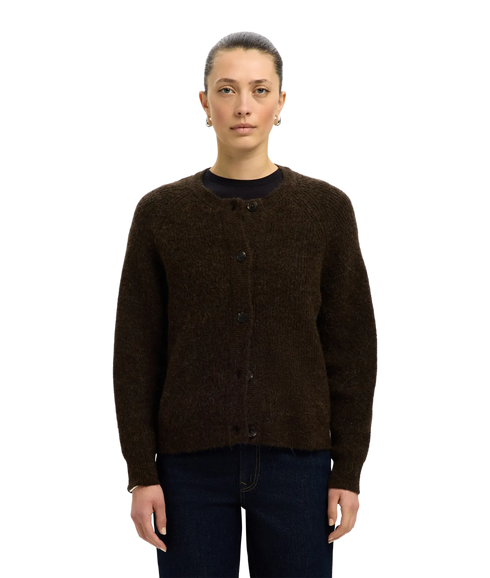 Lulu Ls Knit Short Cardigan - Delicioso Melange