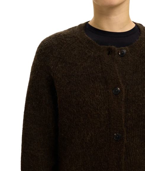 Lulu Ls Knit Short Cardigan - Delicioso Melange
