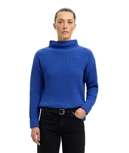 Selma Sus Ls Knit Pullover - Dazzling Blue