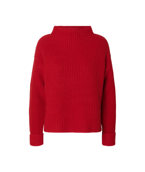 Selma Sus Ls Knit Pullover - Equestrian Red