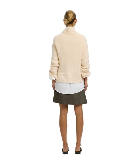 Gabriella LS Knit High Neck - Grey