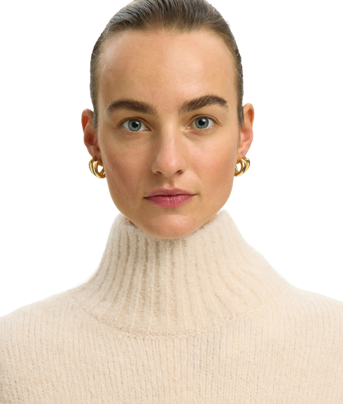 Gabriella LS Knit High Neck - Grey
