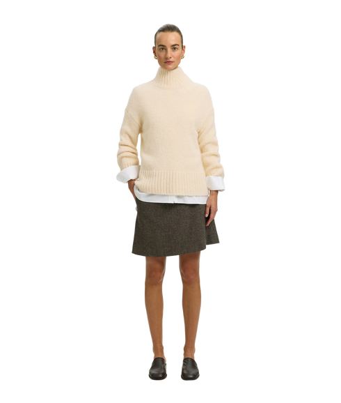 Gabriella LS Knit High Neck - Grey