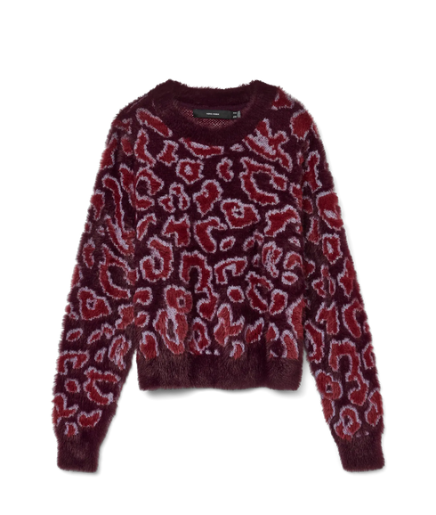 Jungle Ls O-Neck Pullover Boo - Winetasting/Lavender