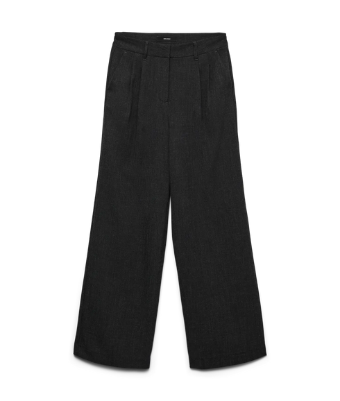 Bestie Mw Wide Dad Pant - Dark Grey Melange