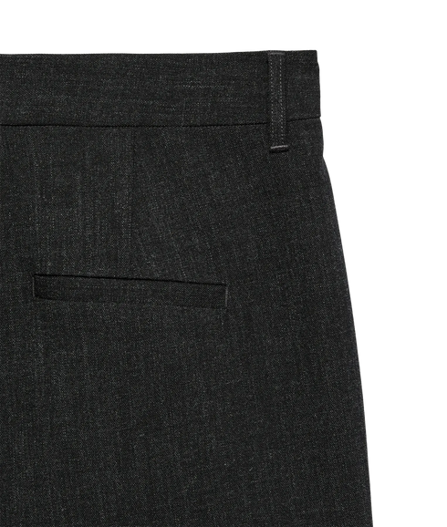 Bestie Mw Wide Dad Pant - Dark Grey Melange