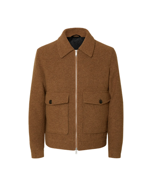 Jakob Wool Blend Jkt - Chipmunk