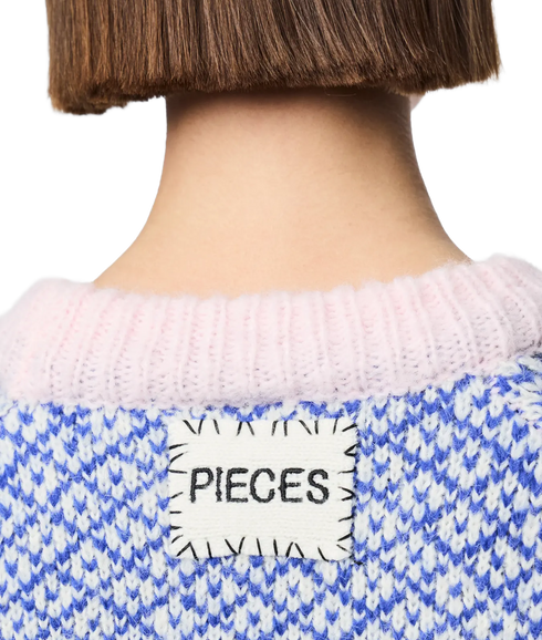 Remix Ls High Neck Knit Bc - Birch Design 3B