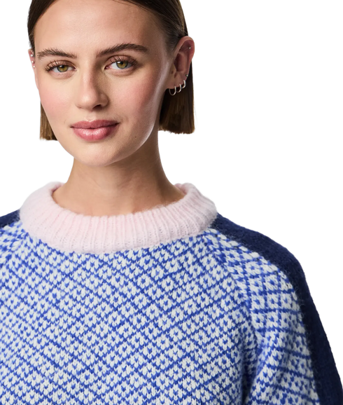 Remix Ls High Neck Knit Bc - Birch Design 3B