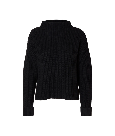 Selma Sus Ls Knit Pullover - Black
