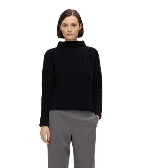 Selma Sus Ls Knit Pullover - Black
