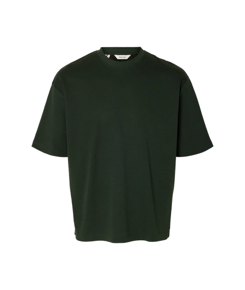 Looseoscar Ss O-Neck Tee - Deep Forest