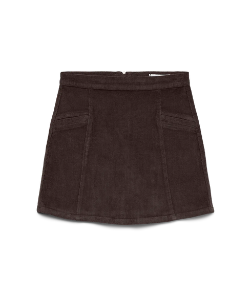 Kata Hr Corduroy Short Skirt - Chocolate Torte