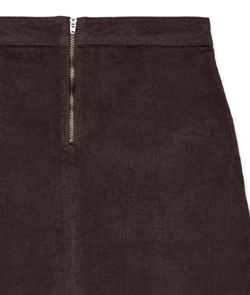 Kata Hr Corduroy Short Skirt - Chocolate Torte
