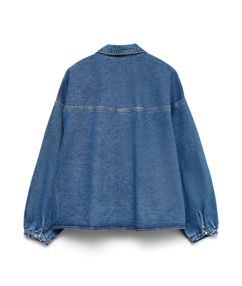 Elora Ls Denim Shirt Yo326 - Medium Blue Denim