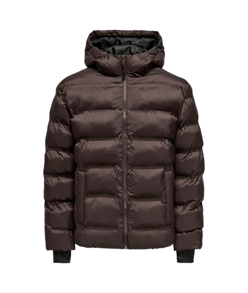 Union Seamles Life Hood Puffer Jacket - Coffee Bean