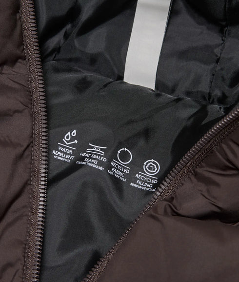 Union Seamles Life Hood Puffer Jacket - Coffee Bean
