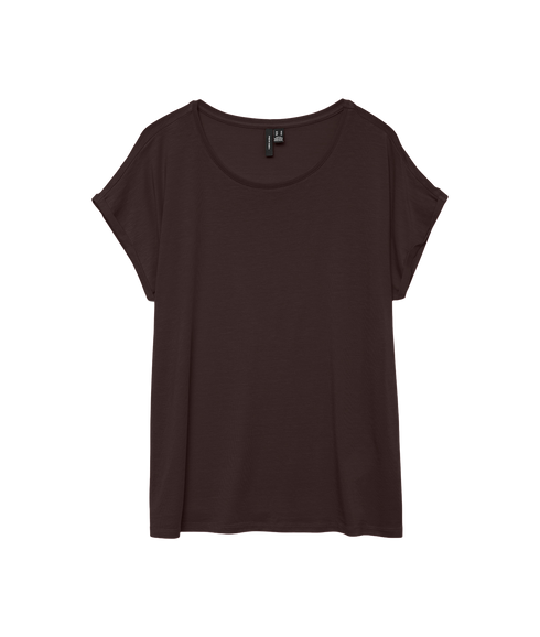 Ava Plain SS Top - Brown