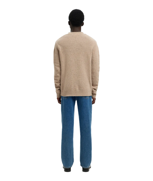 Neil Ls Knit Neps Crew Neck - Beige