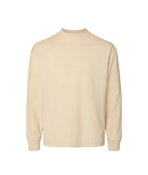 Relaxpoul Ls Mock Neck Tee - Angora