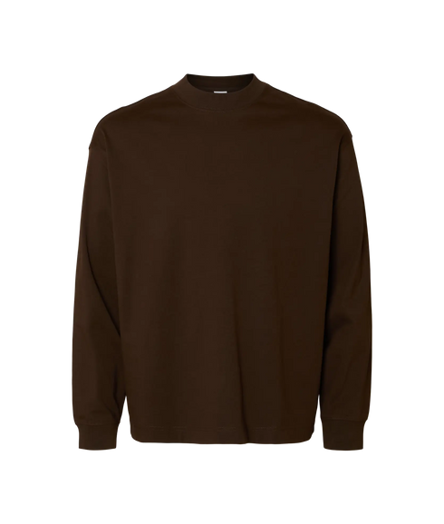 Relaxpoul Ls Mock Neck Tee - Demitasse