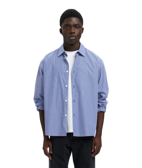 Rlxhenri Stripe Ls Shirt - Medieval Blue Multi Stripes