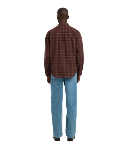 Regcord Yd Check Ls Shirt - French Roast Egret