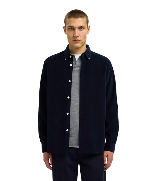 Danni Cord Reg LS Shirt - Blue