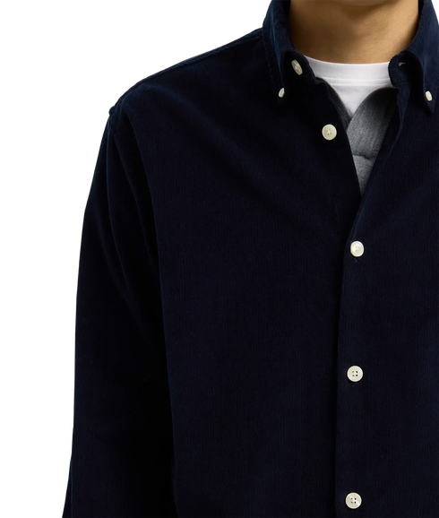 Danni Cord Reg LS Shirt - Blue