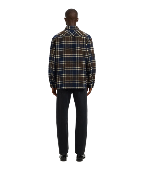 Rlxpablo Wool Blend Overshirt - Dark Brown Melange Multicolor