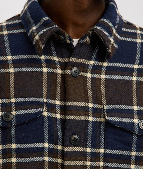 Rlxpablo Wool Blend Overshirt - Dark Brown Melange Multicolor