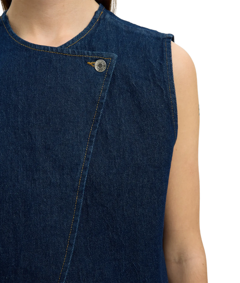 Vida-Kori Denim Vest - Dark Blue Denim 201