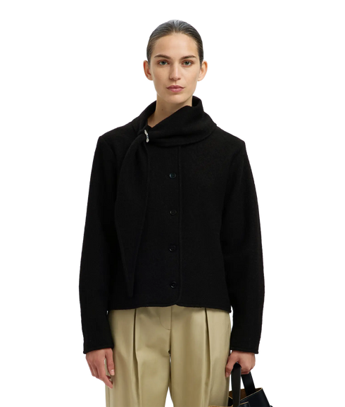 Darla Ls Knit Jacket - Black