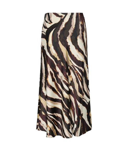 Pella Hw Midi Skirt S. - Sandshell Zebra Print