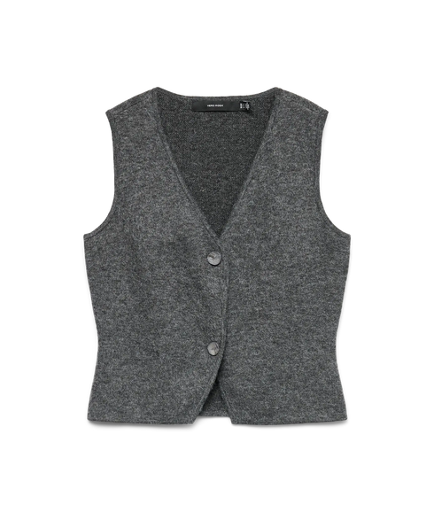 Brisa Sl V-Neck Vest - Medium Grey Melange
