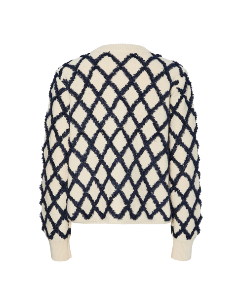 Zigly Ls Knit Cardigan S. - Birch Navy Blazer