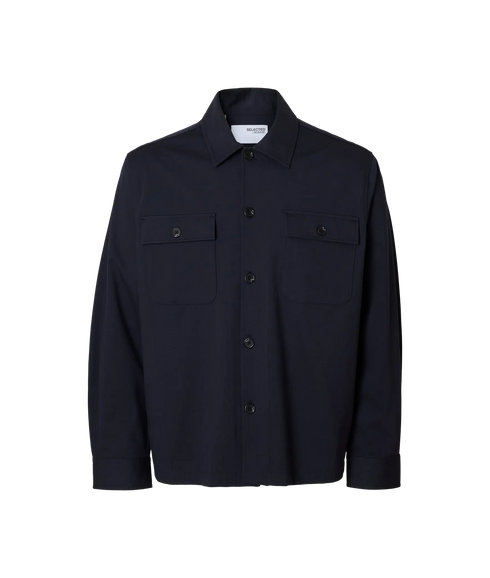 Reg Lorent Bi-Stretch Overshirt Noos - Dark Sapphire
