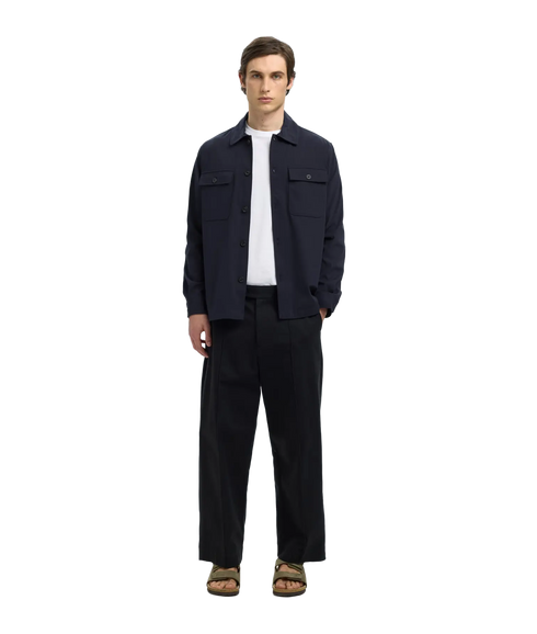 Reg Lorent Bi-Stretch Overshirt Noos - Dark Sapphire