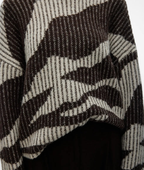 Scorpio Ls Highneck Pullover Bf - Birch/Chocolate Torte