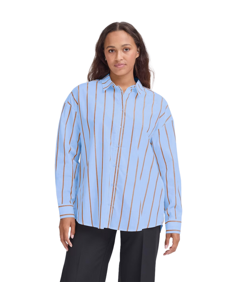 Sadia Stripe Shirt - Blue Yonder