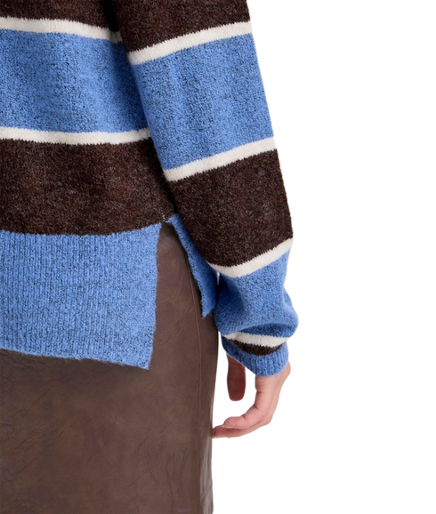 Edeen Stripe Jumper - Coffee Bean