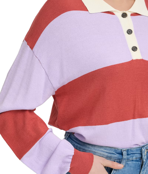 Boston LS Pullover - Purple Rose