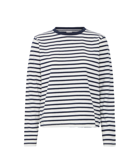 Mira Loose Ls T-Shirt - Total Eclipse/Cloud Dancer