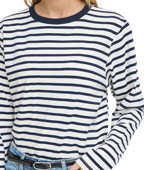 Mira Loose Ls T-Shirt - Total Eclipse/Cloud Dancer