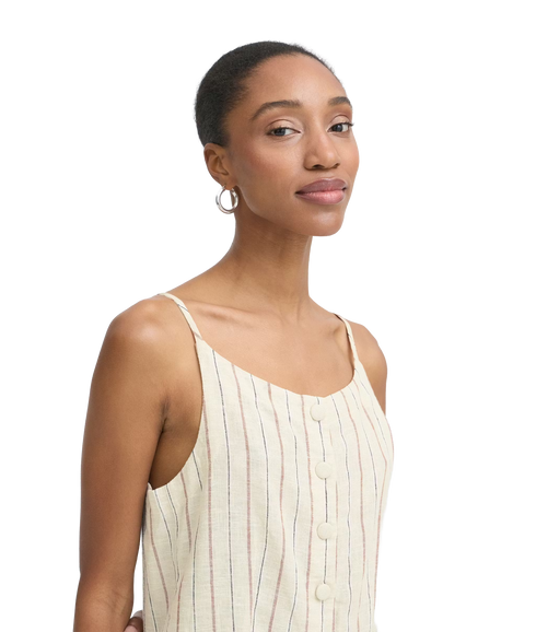 Linno Waistcoat - Brown Stripe