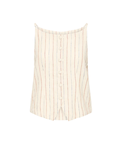 Linno Waistcoat - Brown Stripe