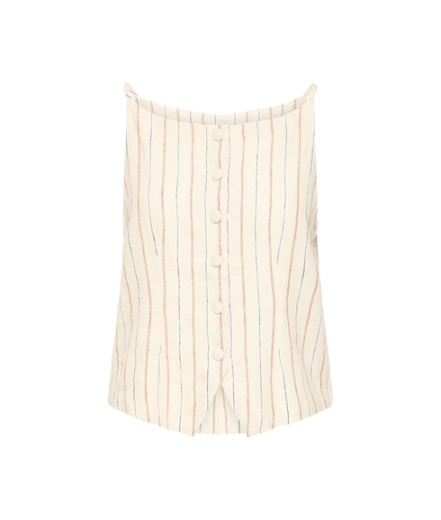 Linno Waistcoat - Brown Stripe
