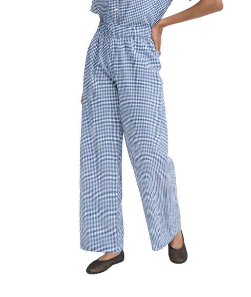 Jilma Trousers - Sodalite Blue/White Check