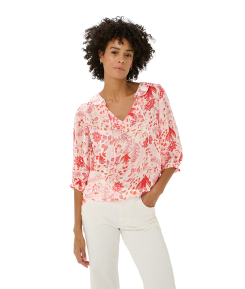 Alvia Blouse - Poppy Red Bird
