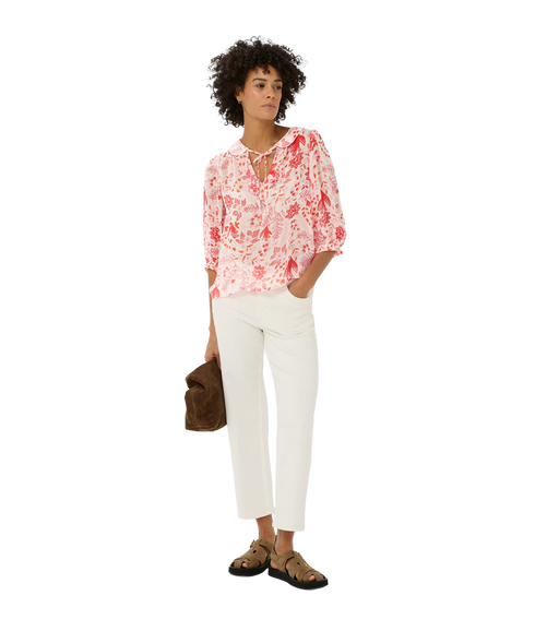 Alvia Blouse - Poppy Red Bird